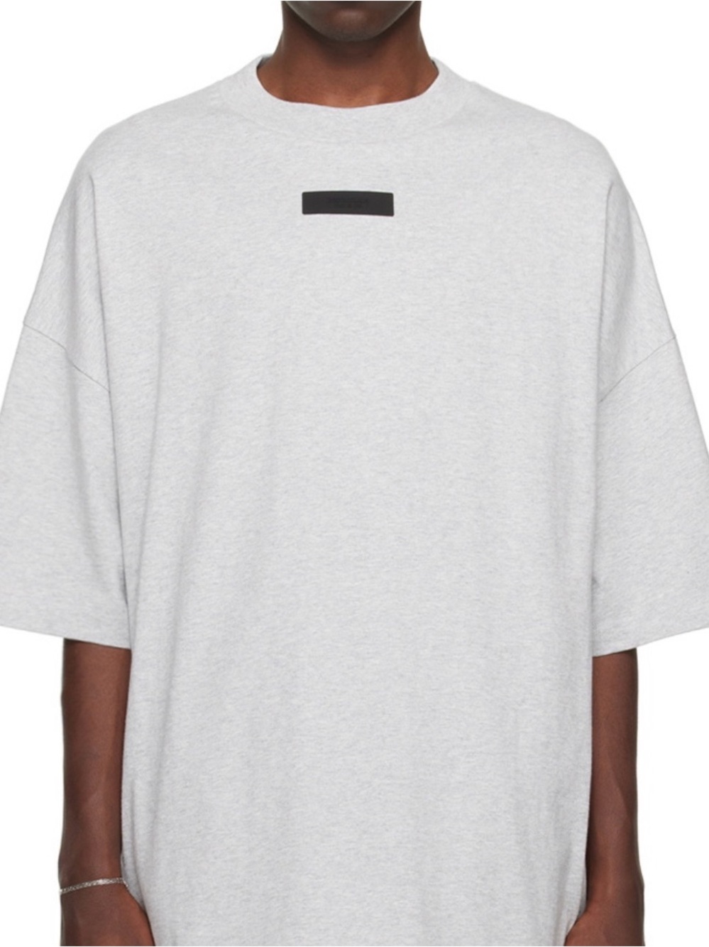 Fear Of God; Essentials Men's Crewneck T-Shirt in Light Gray